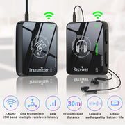 Беспроводная внутрьушная система мониторинга на 2,4 ГГц, без потерь, радиус действия 30 м, перезаряжаемая