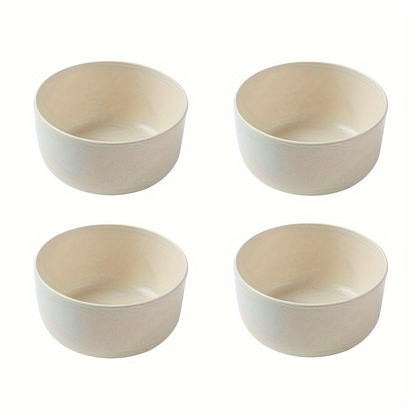 4-Piece Plastic Tableware Set Reusable Bowls for Dining, Camping, Picnic