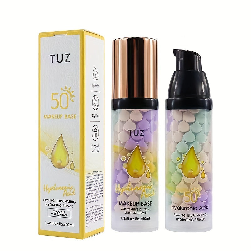 Crema de prebase con ácido hialurónico para todo tipo de piel, hidratante y aclaradora, 120ml