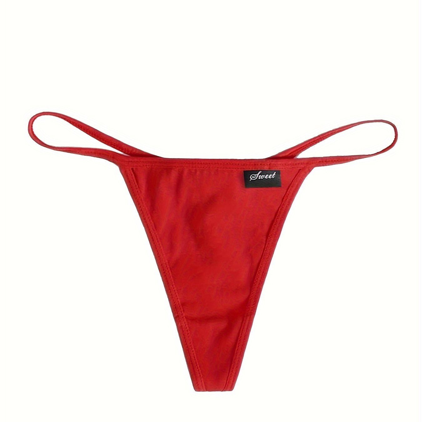 Plus Size Women's White Thong Panties with Soft Stretch Fabric and Drop Waist