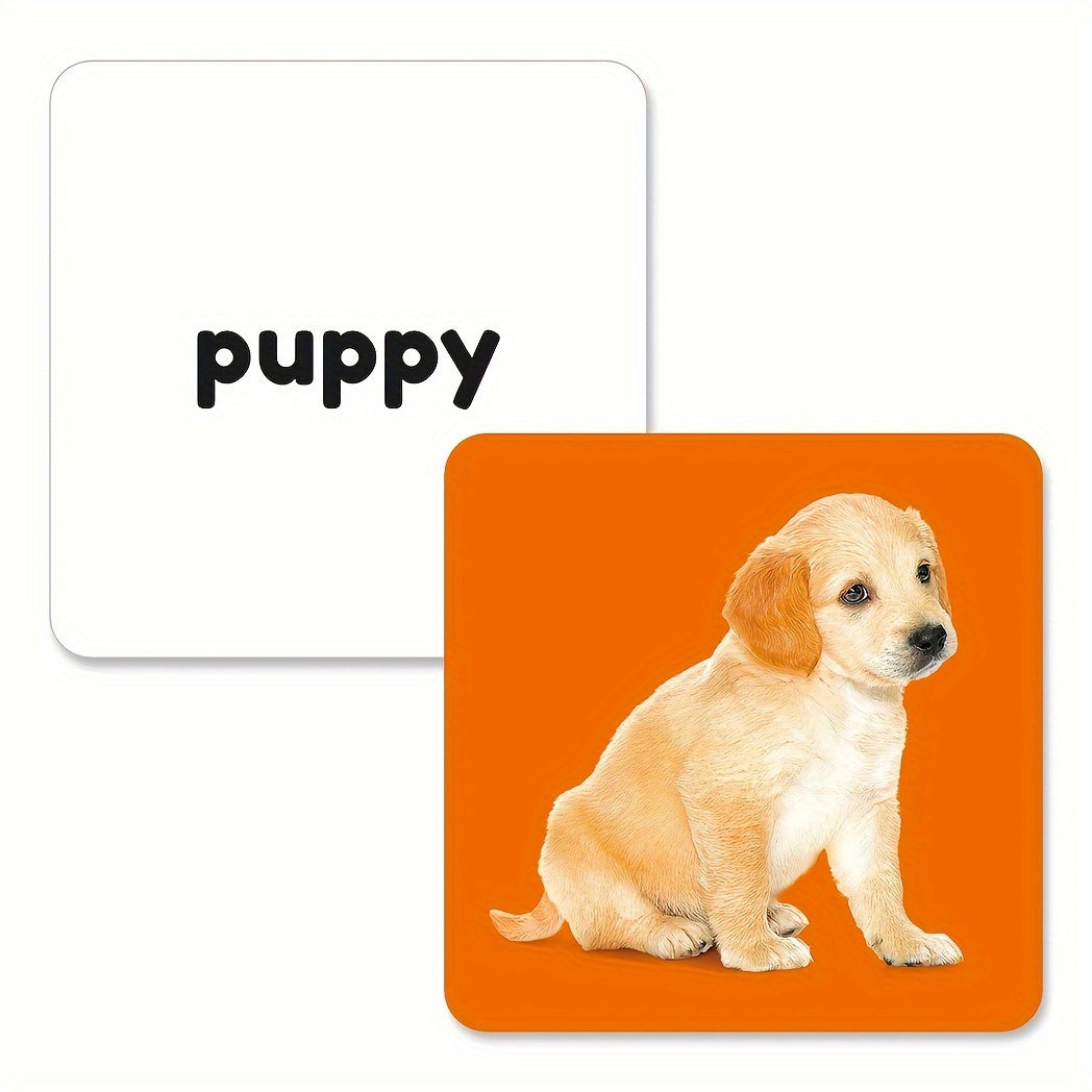 Animals Flashcards for Early Learning, 54 Cards with Animal Images and Words