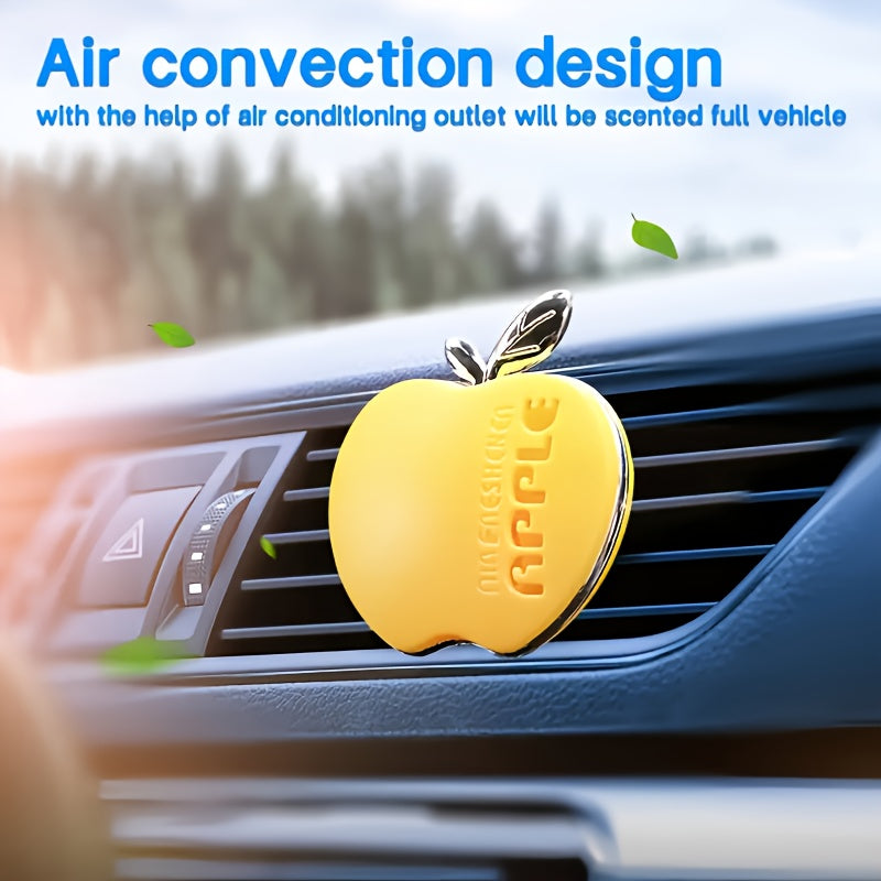 Avtomobil uchun aksessuarlar Olma shaklidagi avtomobil havo tozalagichi Ko'p rangli, uzoq davom etadigan hid