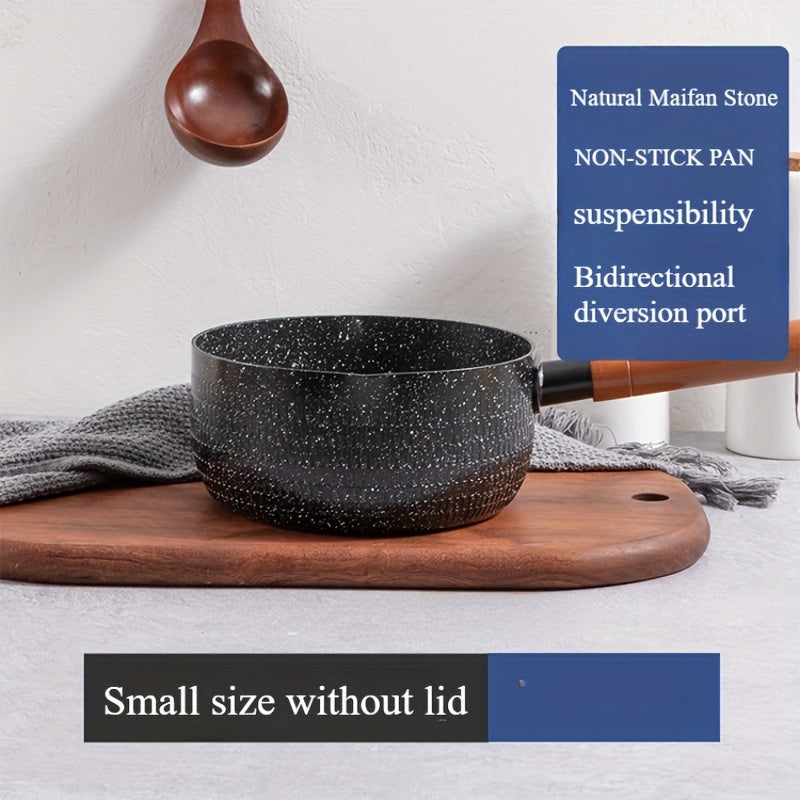 Non-Stick Black Ramen Pot and Skillet Set with Cool Handle, 19.81cm and 21.84cm