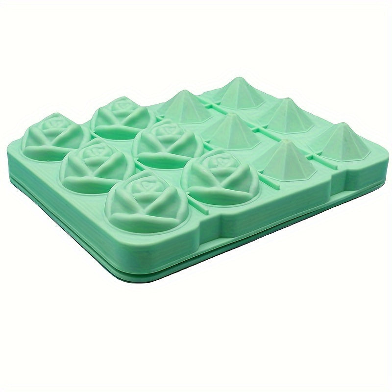 Ice Cube Mold Set 2 Silicone Trays for Ice, Chocolates, Jellies, Whiskey