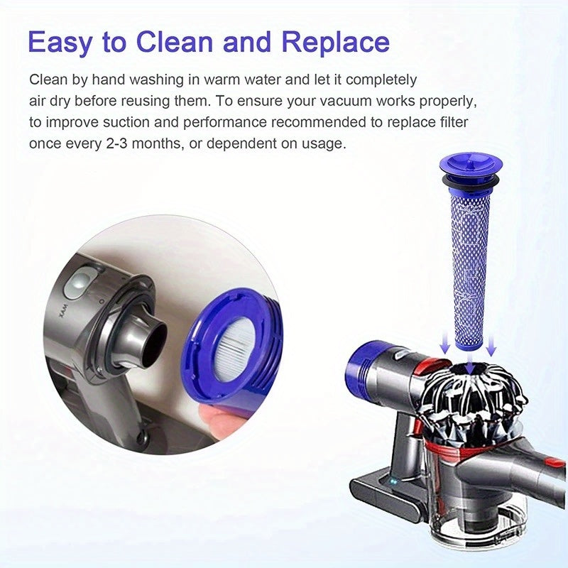 V8 V7 Robot tozalash robot uchun 6 ta qayta ishlatiladigan HEPA filtrlari, almashtirish qismlari