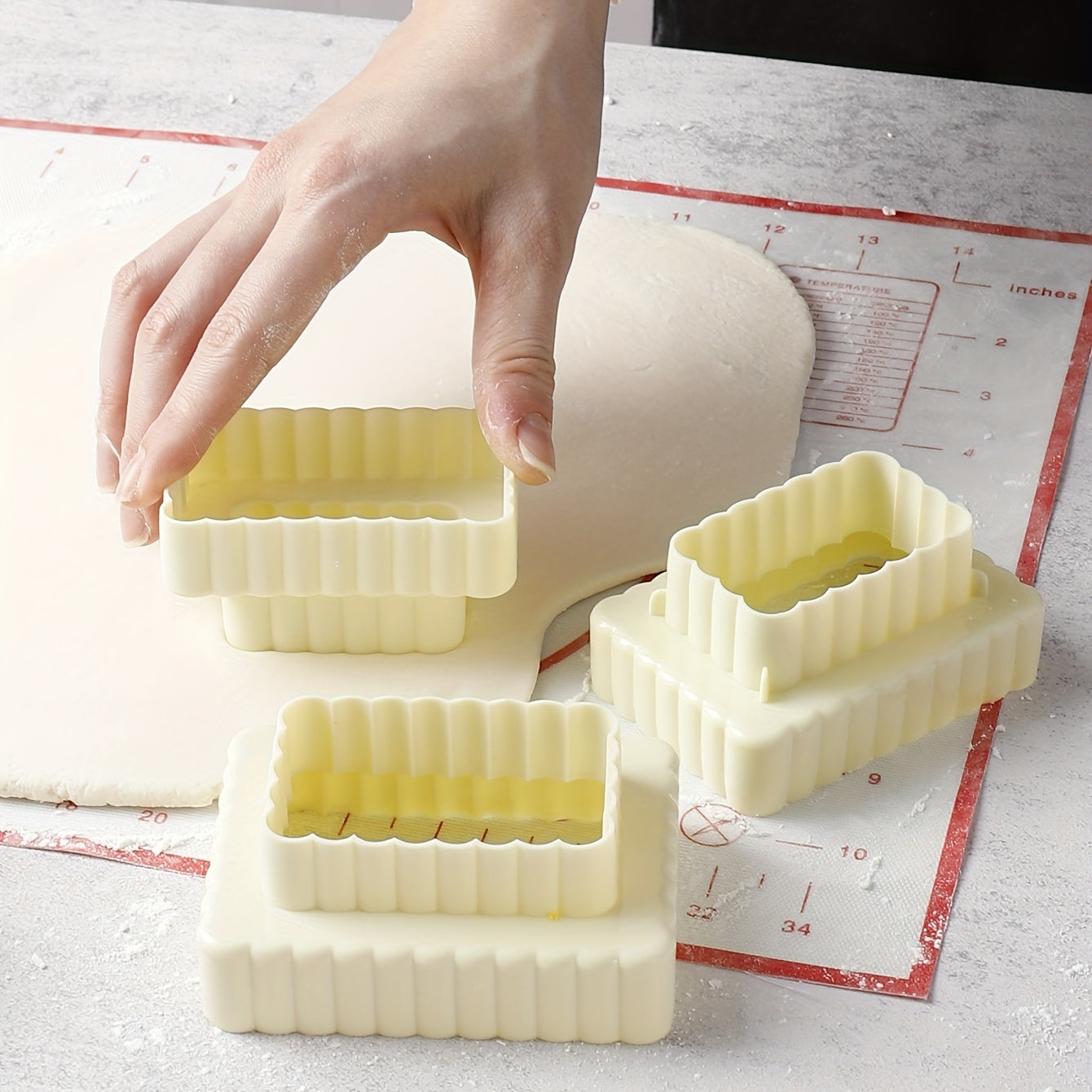 Set of 3 Versatile Cookie Cutters and Candy Molds for Baking and Decorating