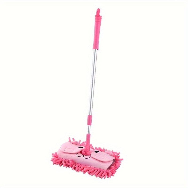 Mini Cartoon Mop Toy for Floor Cleaning, Portable, Wet and Dry Use
