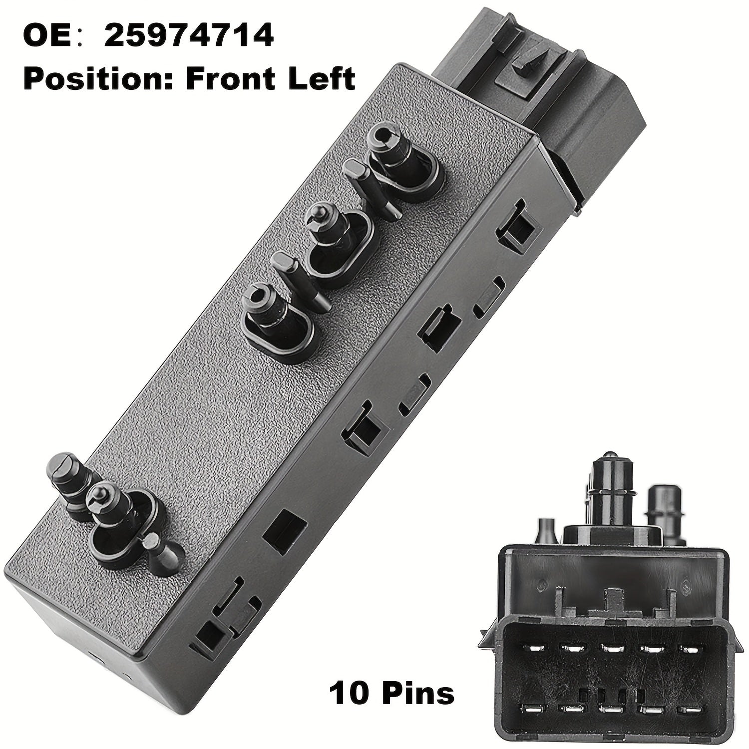 8-Way Power Seat Switch for Cars Front Left Right Replacement Without Battery