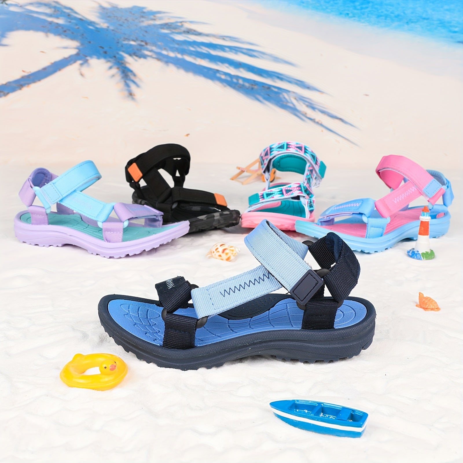 Girls' Open Toe Sport Sandals Lightweight Breathable Casual for Outdoor Activities