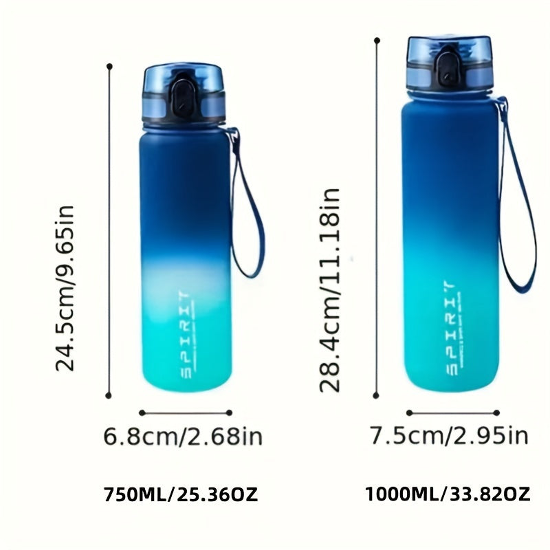 750ml BPA-Free Plastic Water Bottle Leakproof with Straw Lid for Gym Outdoor Hiking