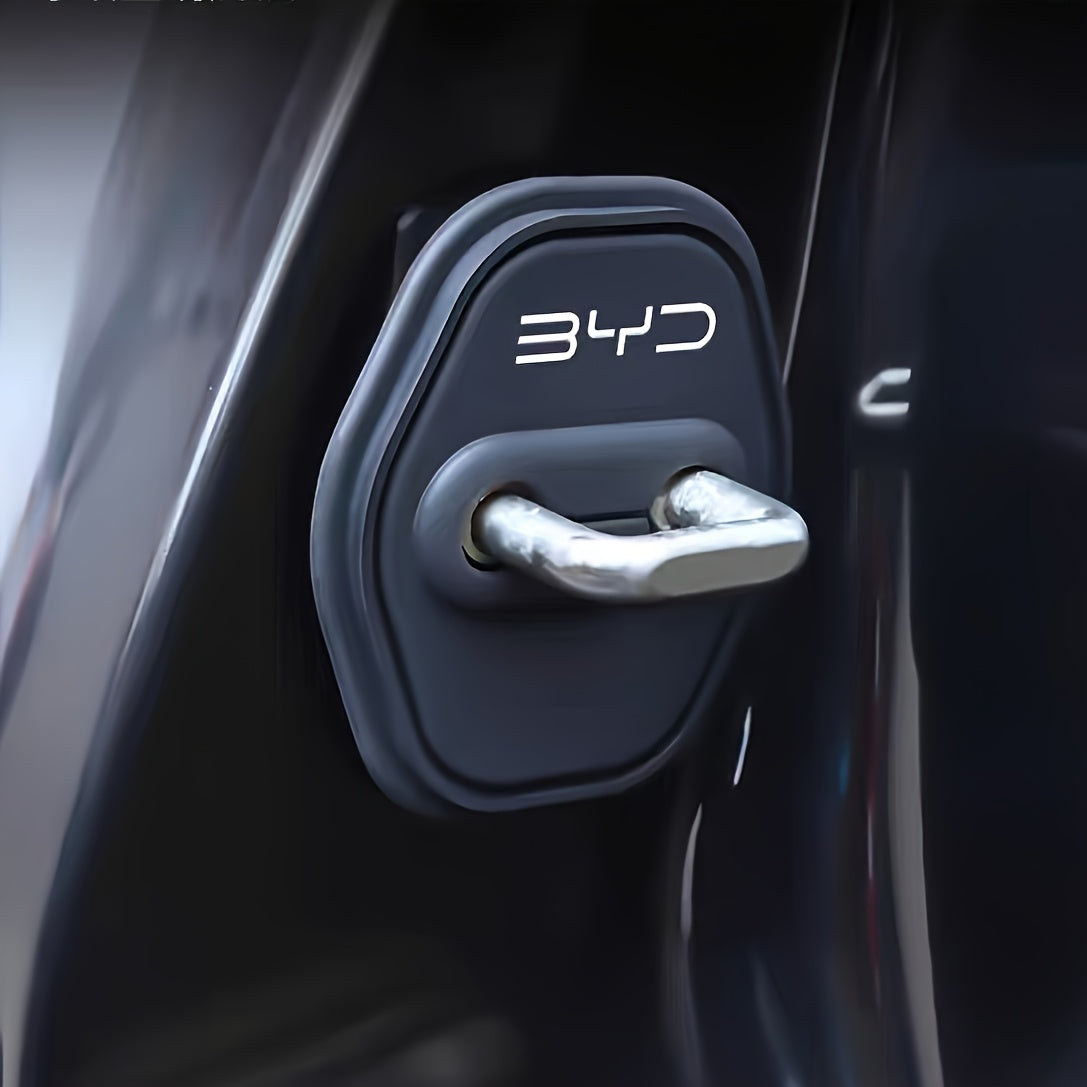 4PCS Car Door Lock Silicone Protective Covers Shockproof Quiet Durable