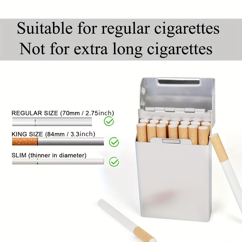 Men's Aluminum Cigarette Case Waterproof Hard Shell Tobacco Holder with Custom Name