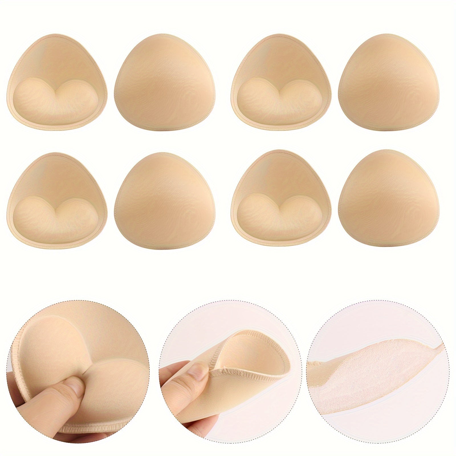 4 Pairs Invisible Anti-Convex Chest Enhancer Pads for Women's Lingerie