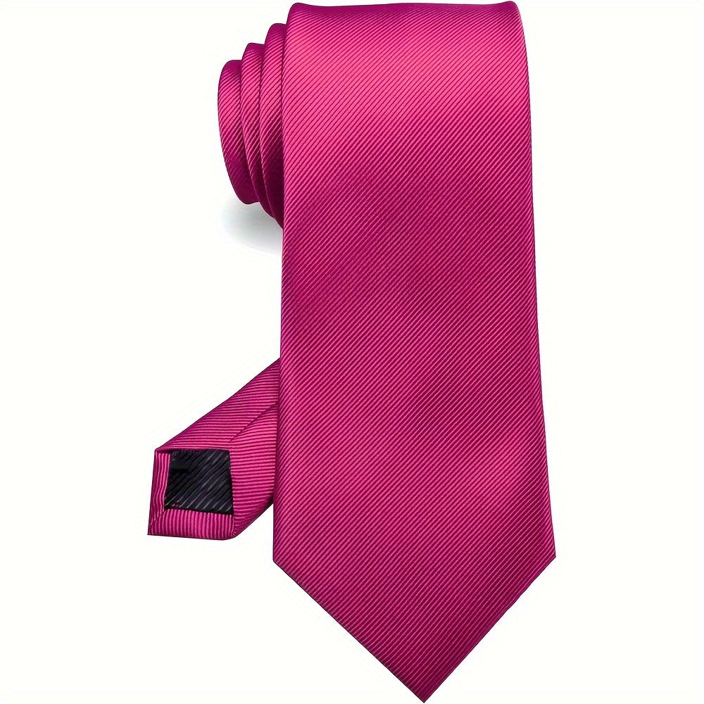 Men's Solid Color Silk Tie for Business Formal Attire