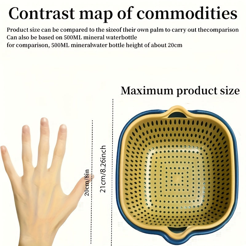 Kitchen strainer with double drain basket 6 pieces for household and restaurant use