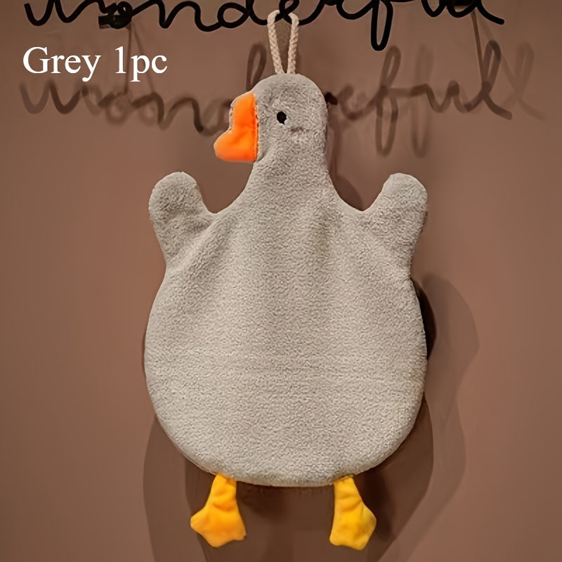 Cartoon Duck Hand Towel Kitchen Dish Towel Absorbent Quick-Dry Durable Stylish
