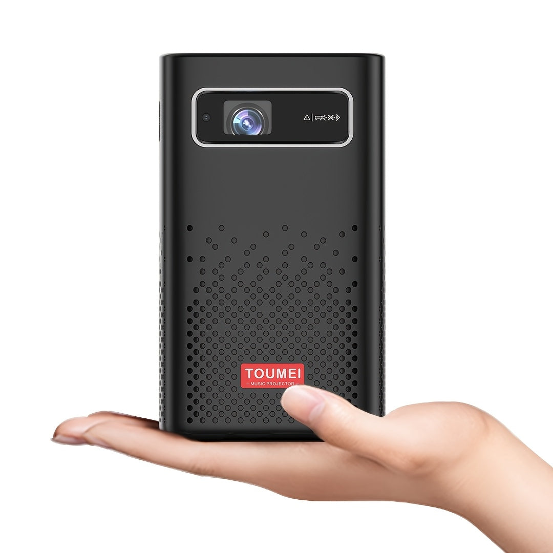 Mini Portable Projector with Built-in Battery Wireless HD 1024x576 Black