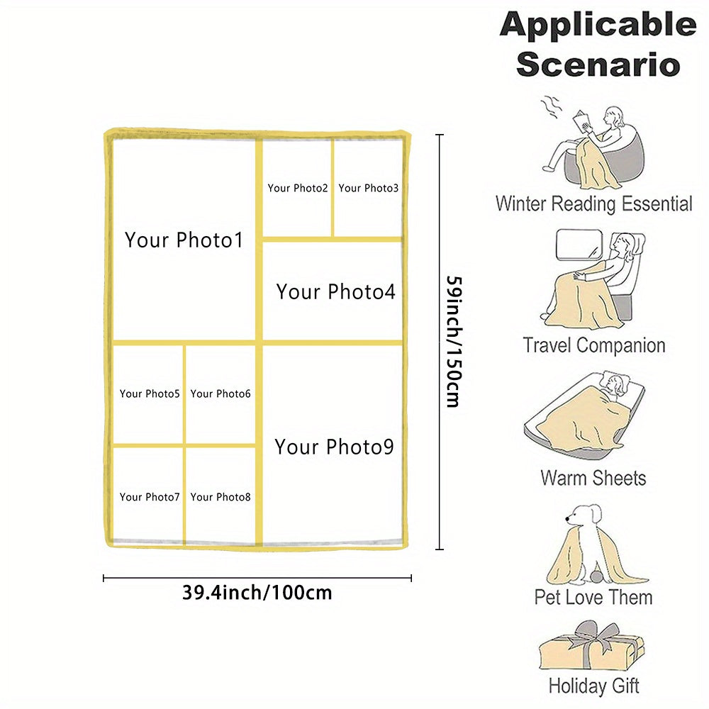 Personalized Couple Flannel Throw Blanket Soft Warm Gift for Couch Bed Camping