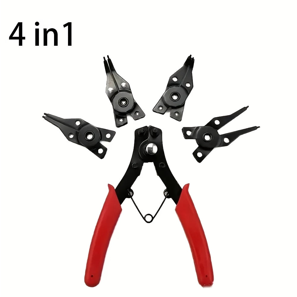 Multi-Function Circlip Pliers Set with Removable Heads for Hand Tools