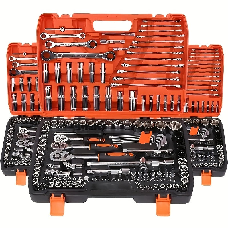 151-Piece Automotive Master Tool Set Carbon Steel Portable Car Bicycle Motorcycle Repair Kit