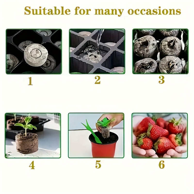 Compressed Peat Particles for Seed Germination and Moisture Retention 50/100pcs