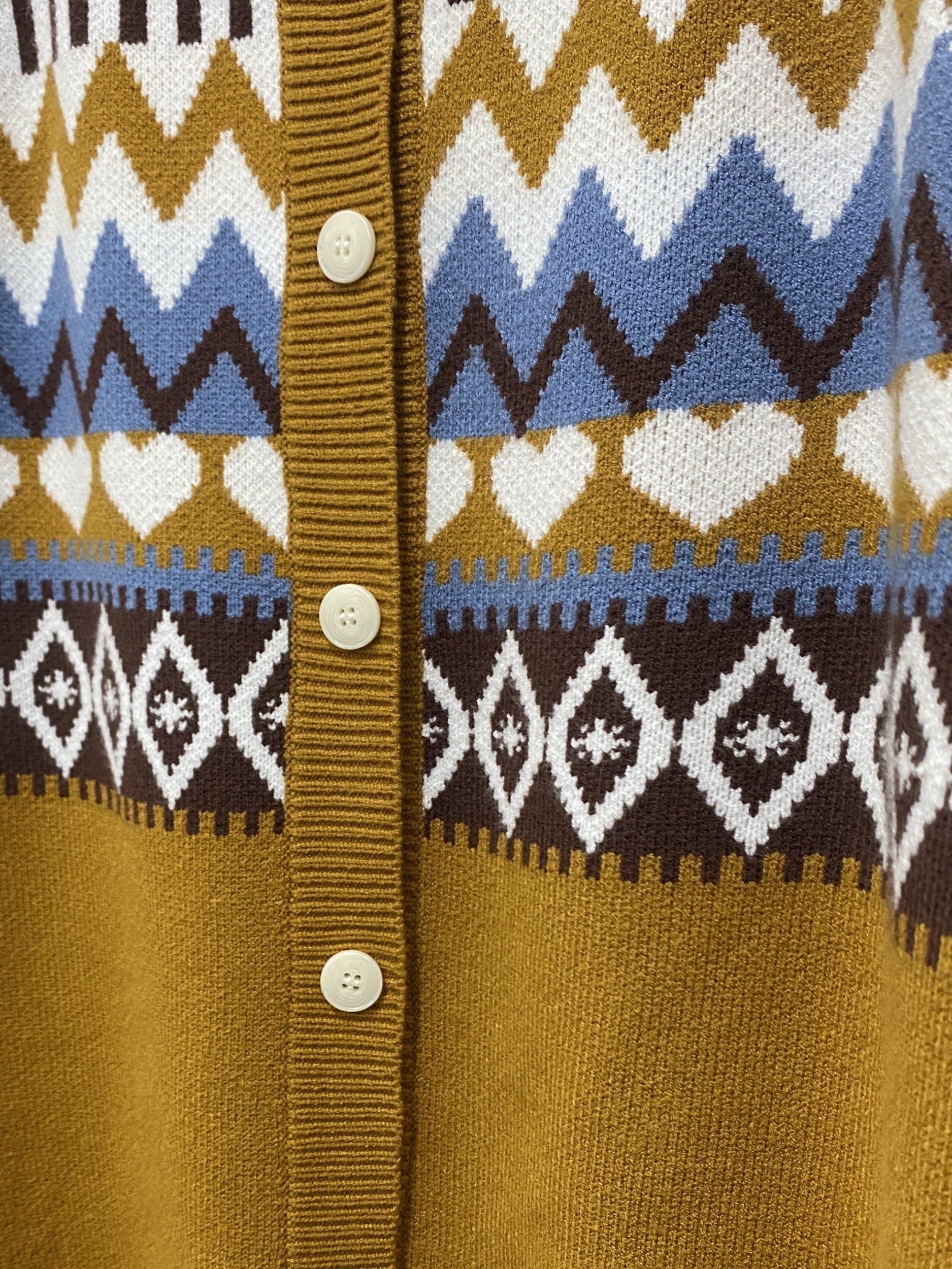 Women's Plus Size Ethnic Geometric Button Front Cardigan Long Sleeve Sweater Fall Winter