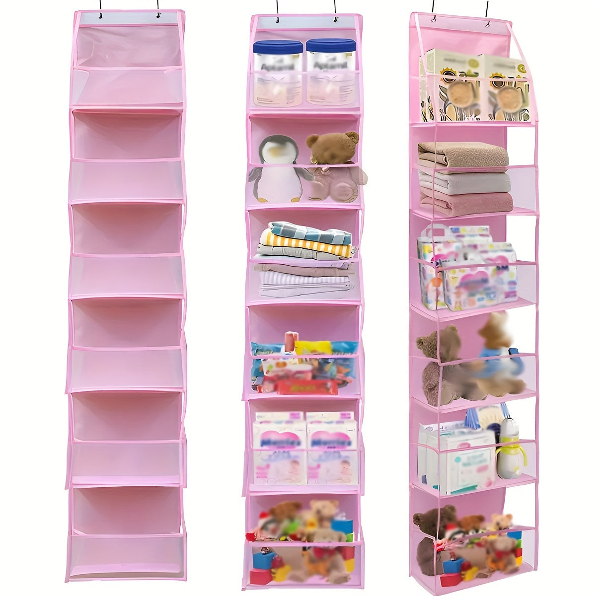 Polyester Hanging Storage Bag for Toys Snacks Diapers Over-the-Door Organizer