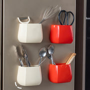 Magnetic Refrigerator Organizer with Pen Holder Plastic Storage Box for Kitchen and Desk