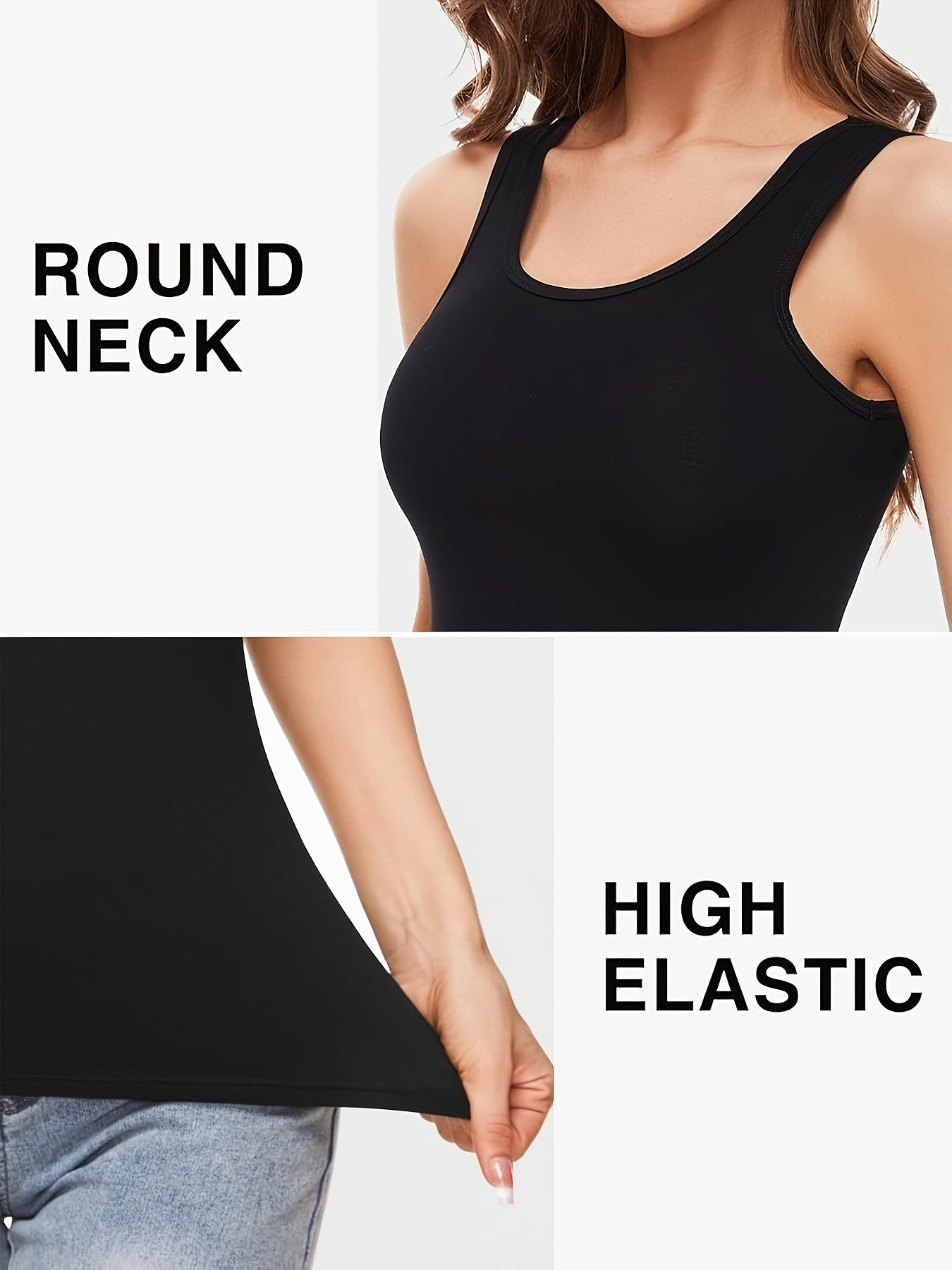 Plus Size Women’s Soft Stretchy Tank Tops Casual Sleeveless Shirts for Running Yoga
