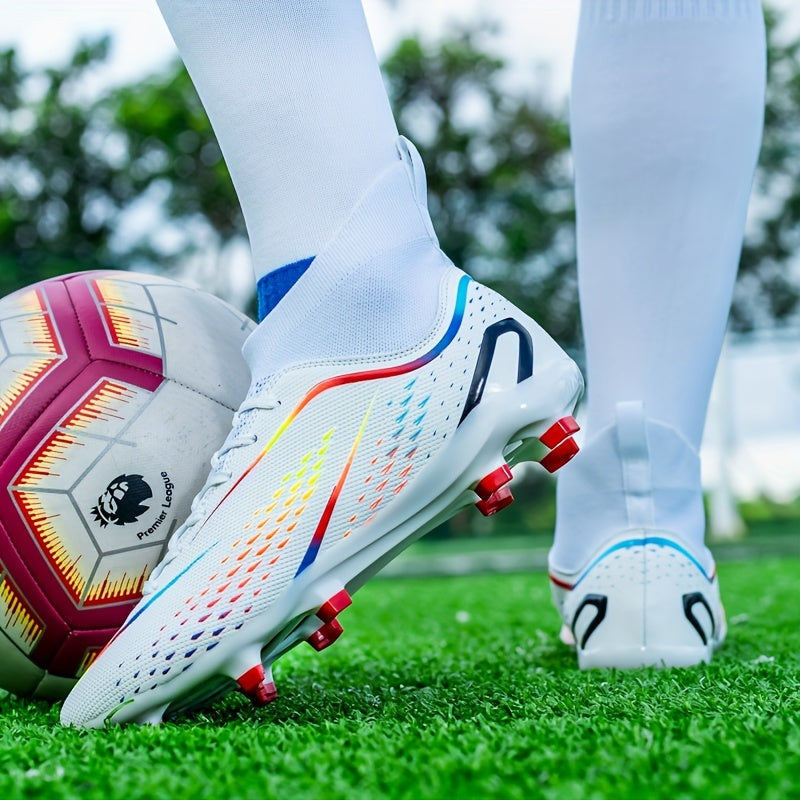 Erkaklar uchun engil vaznli bog'ichli futbol to'pi, bir rangli dizayn, sun'iy yuqori qismi, mato ichki qismi va sport va mashg'ulotlar uchun kauchuk taglik.