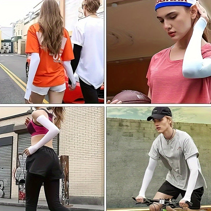 Unisex Compression Arm Sleeves Breathable Summer Sports Cycling Outdoor Travel