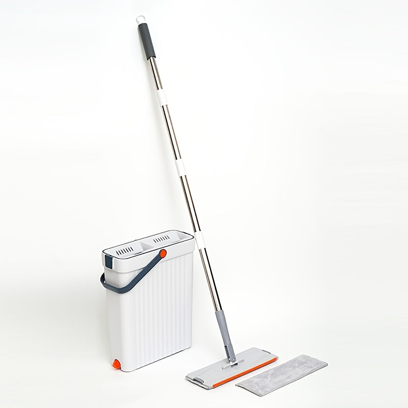 Multi-Surface Mop Cleaner Set with 7x Magnifying Handle and Microfiber Cloths