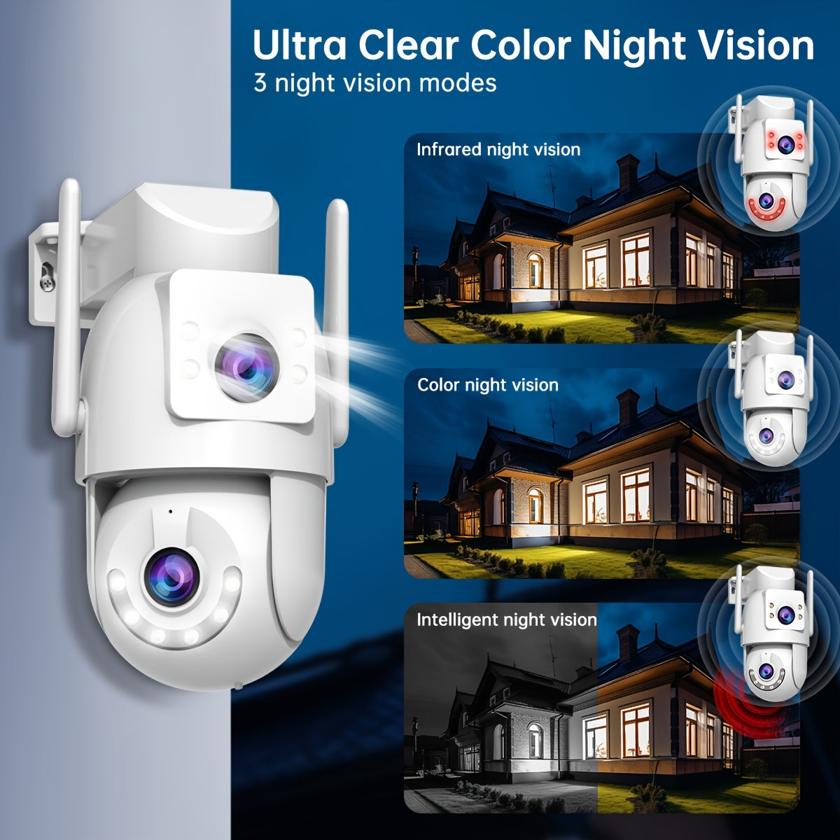 Outdoor HD Security Camera with Two-Way Video, Night Vision, Wi-Fi Hotspot