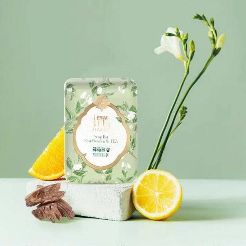 Essential Oil Infused Soap with Spring Tea Peony and Sandalwood for Face Bath and Hand Washing