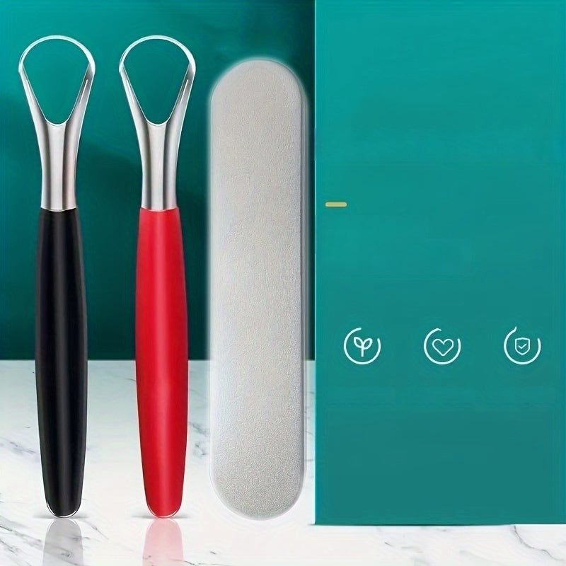 Kattalar uchun zanglamas po'latdan yasalgan tilni tozalash uchun asbob og'iz nafasini yangilash