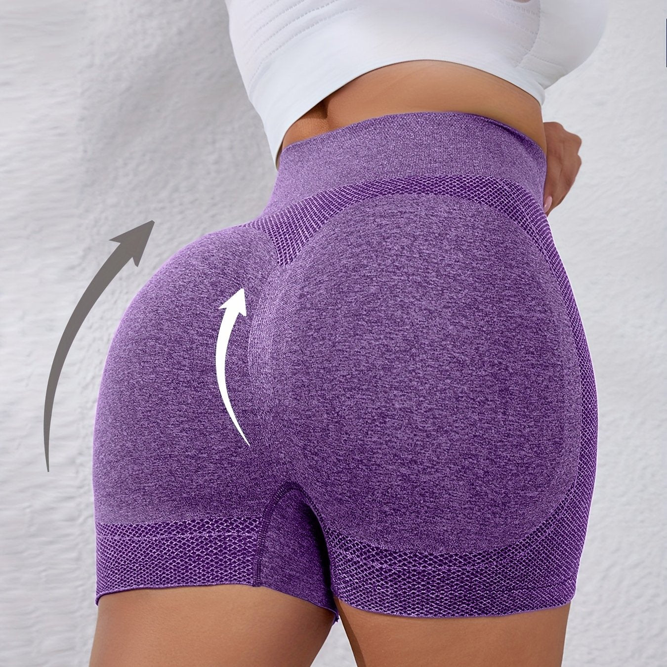 Plus Size High-Waisted Yoga Shorts Women Moisture-Wicking Breathable