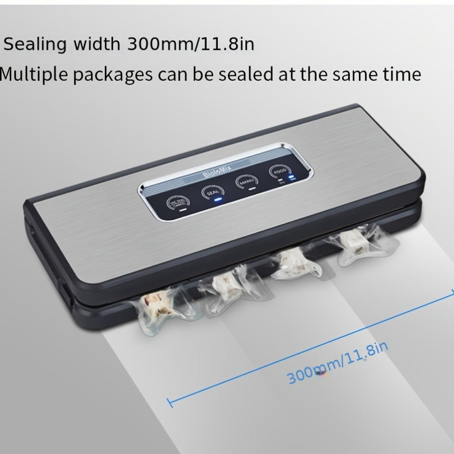 Vacuum Packing Machine seals food with 10 vacuum bags for wet dry storage