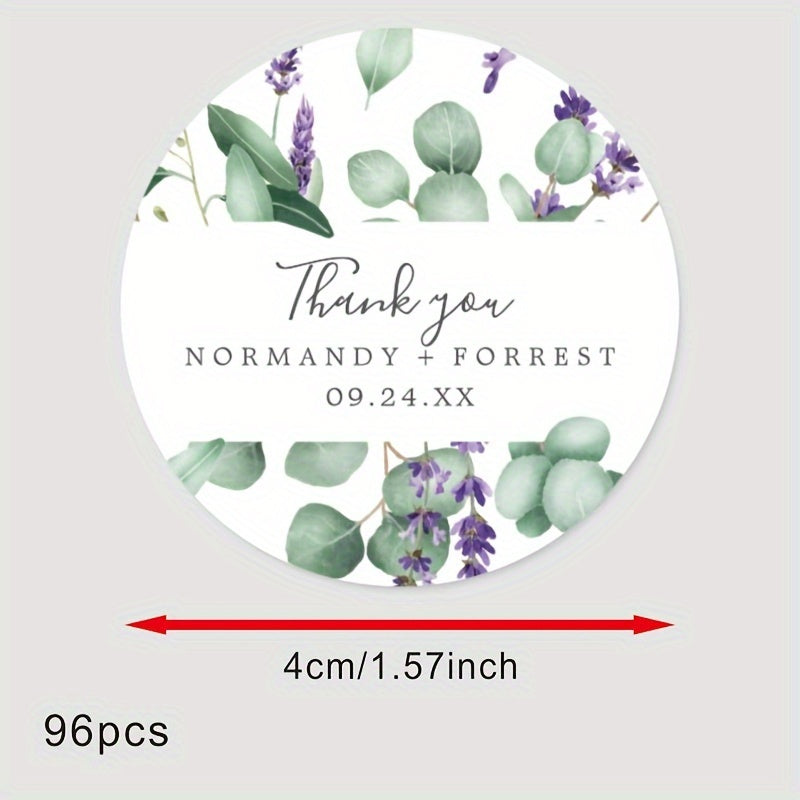 Personalized Bridal Shower Labels Custom Thank You Stickers Name and Date Recyclable Matte Finish