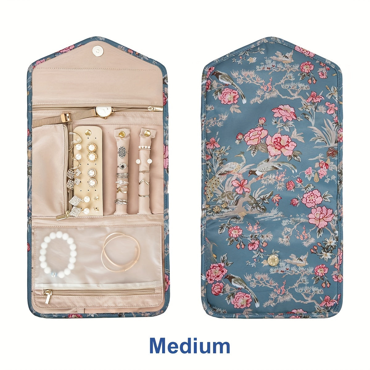 Женский органайзер для путешествий с украшениями, компактный чехол для колец, ожерелий, серег и браслетов