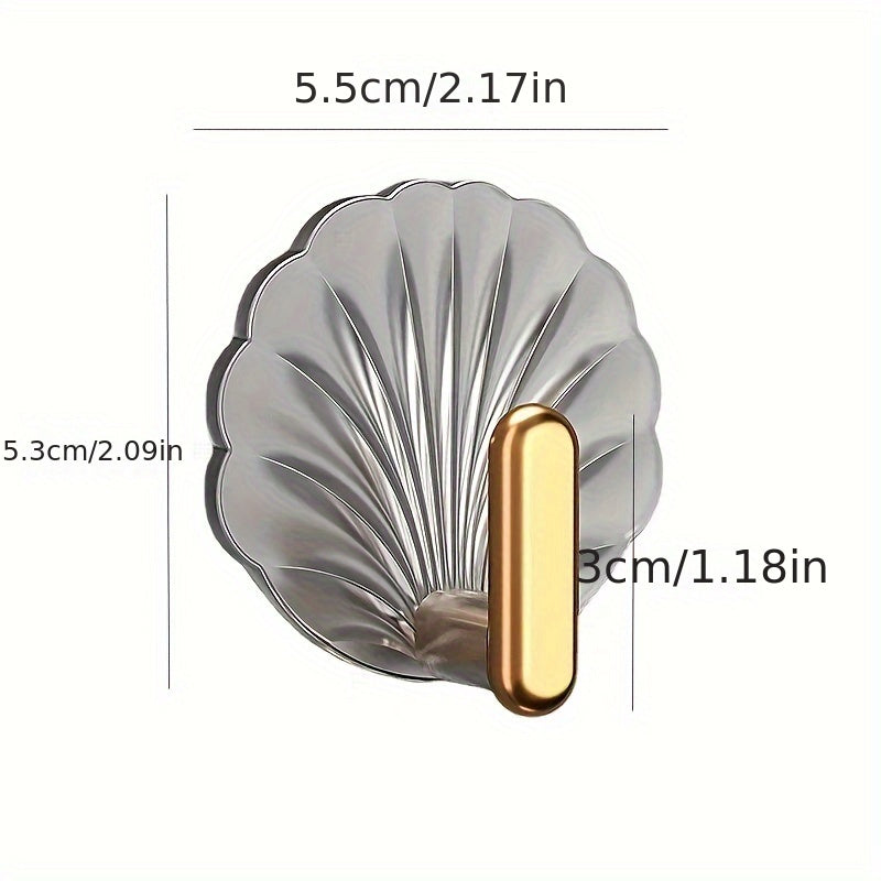 Juego de 4 ganchos de pared impermeables sin taladro con adhesivo fuerte para cocina, baño y dormitorio