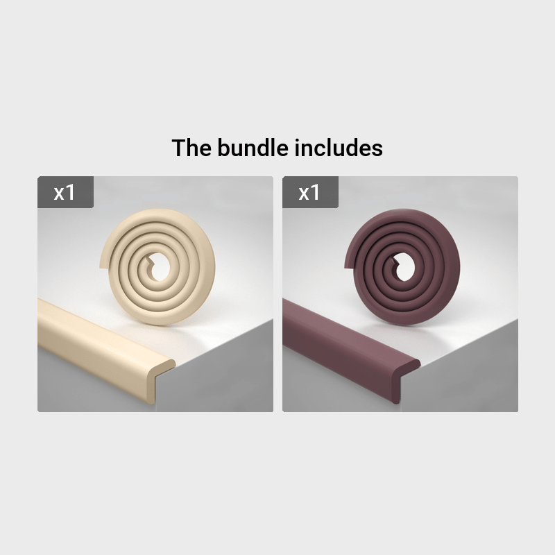 Child Safety Corner Bumpers Edge Protectors Nitrile Foam Gray Pink Ivory White