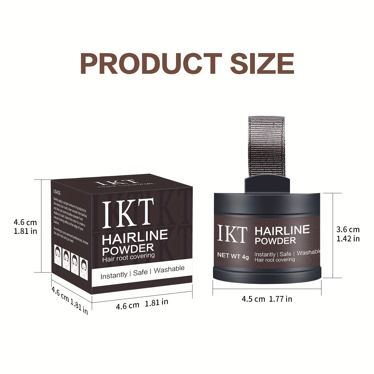 Unisex Hairline Powder Thinning Hair Root Concealer Portable Plastic Powder