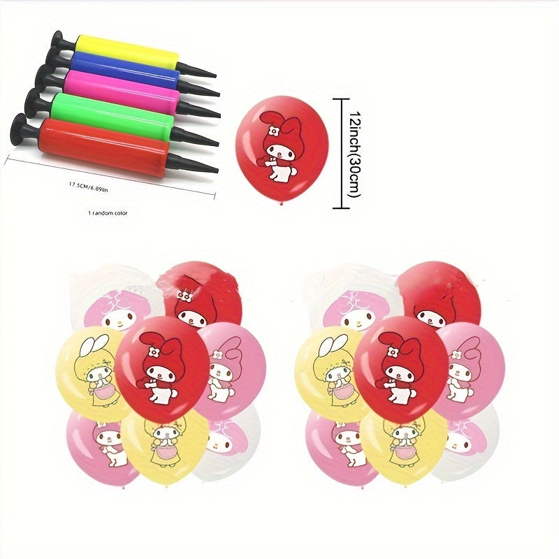 Set de suministros para fiesta Hello Kitty Platos, vasos, tenedores, cucharas y mantel desechables para decoraciones de cumpleaños