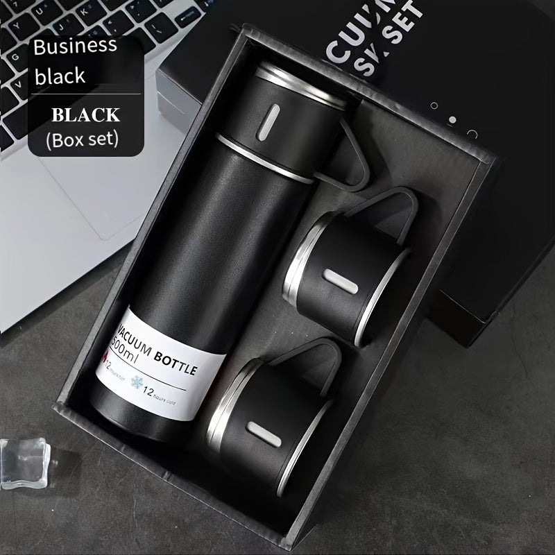 3 dona zanglamas po'latdan yasalgan izolyatsiyalangan stakanlar to'plami, 500ml/16.9oz, issiq va sovuq ichimliklar uchun, ochiq havoda foydalanish uchun qulay.