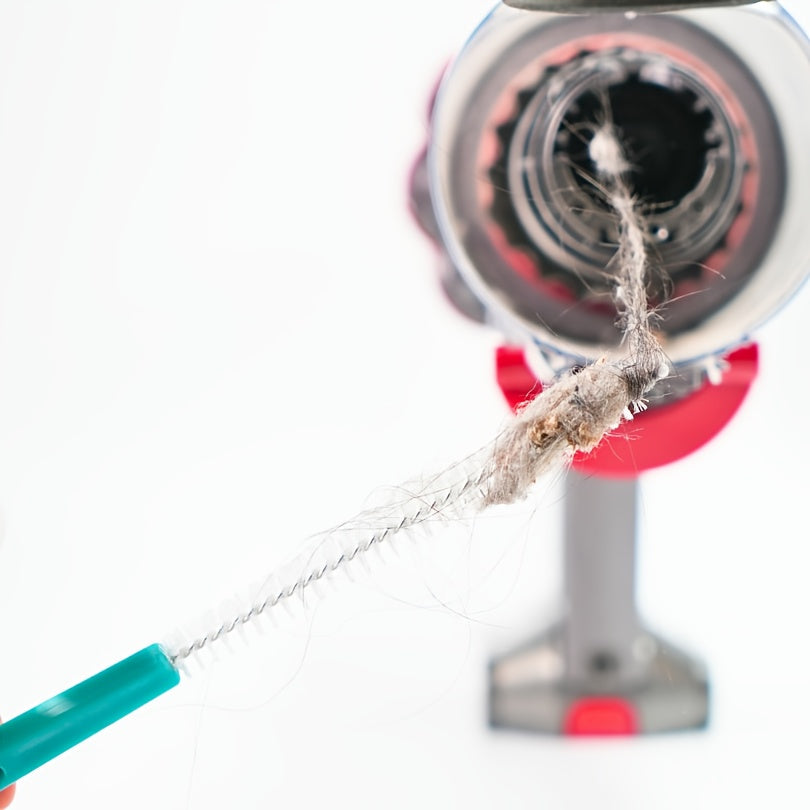 Naylon qirralar bilan changyutgich cho'tkasi to'plami, zanglamaydigan po'lat tutqich bilan, 12/20 dona