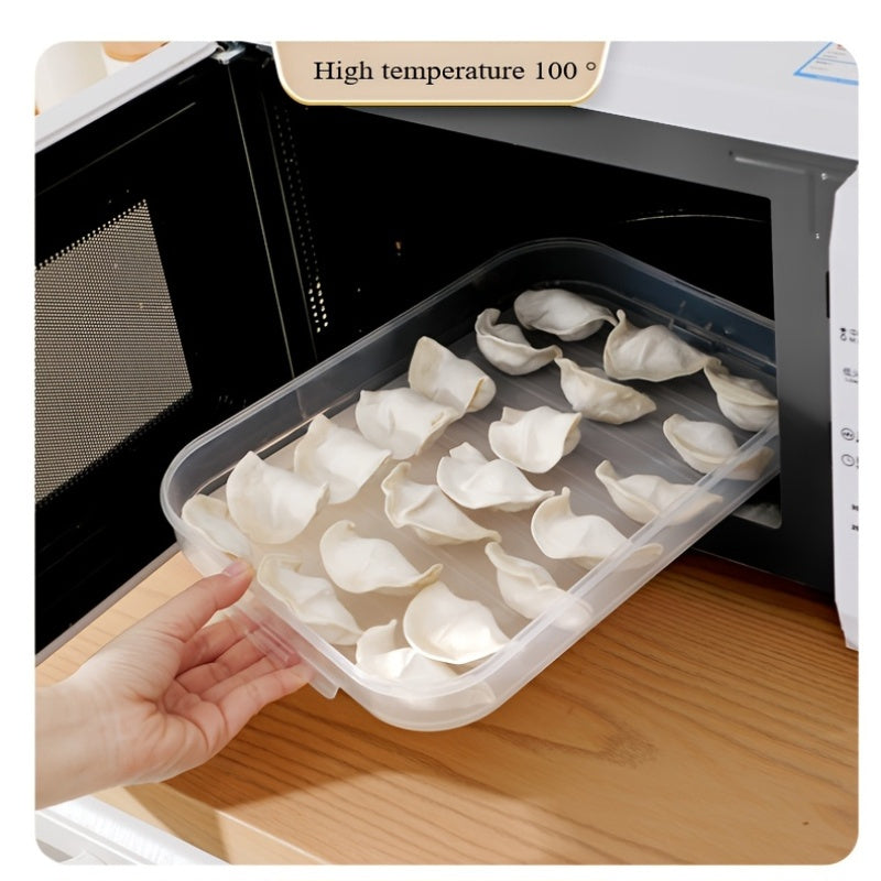Caja de almacenamiento para dumplings, 3/4 capas, recipiente sellado para congelador, gran capacidad