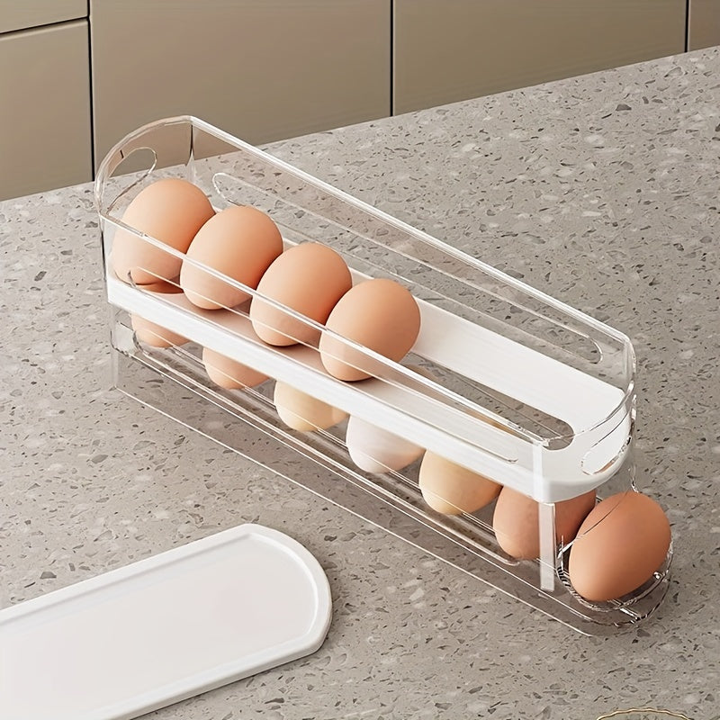 Egg Storage Box Refrigerator Organizer Durable PP Space-Saving Egg Holder