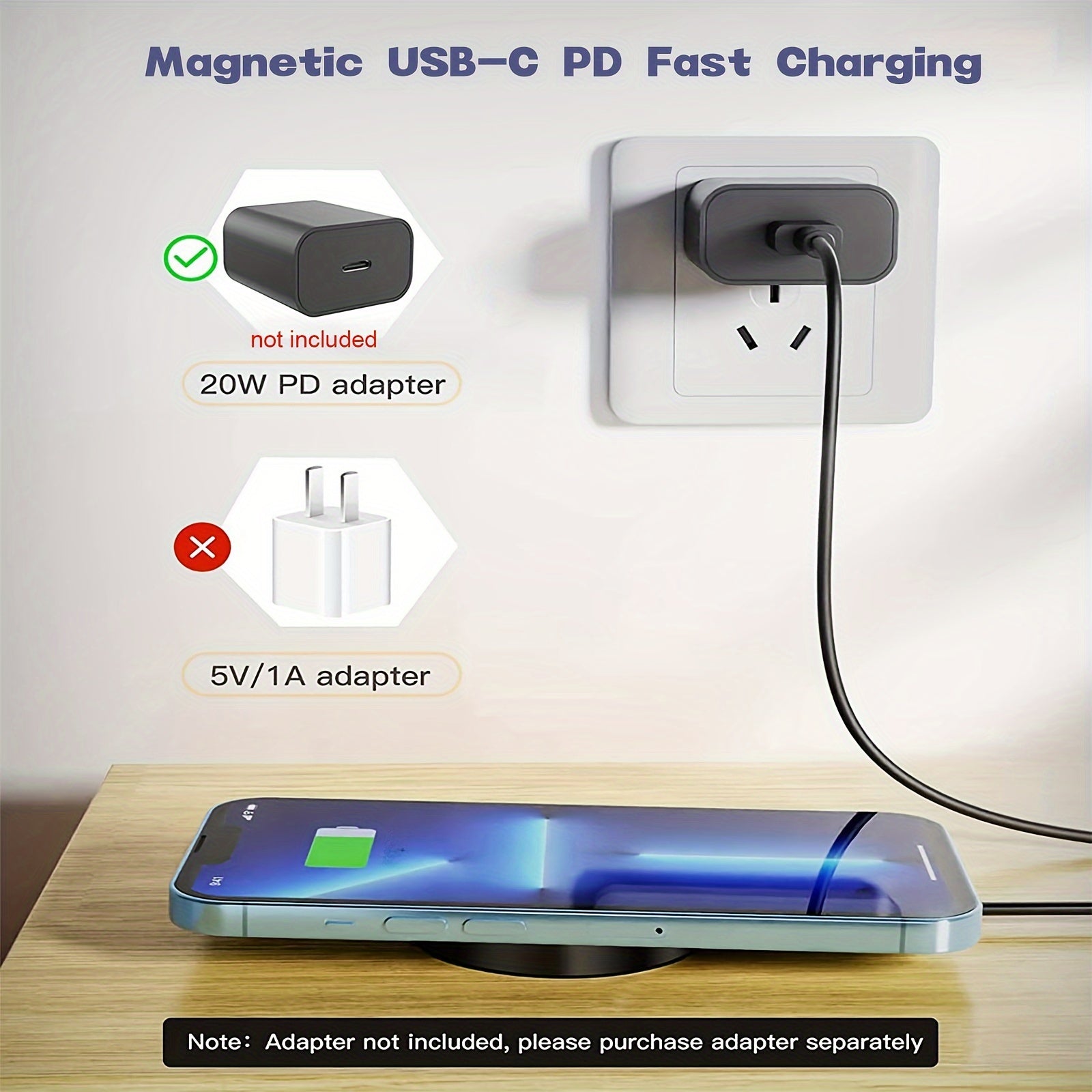 Magnetic Wireless Charger for iPhone and AirPods Dual Charging Ports