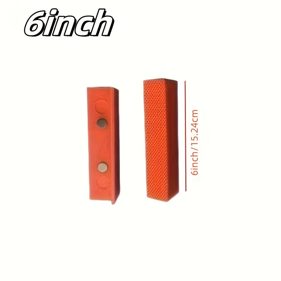 2-Pack Magnetic Vise Jaw Protector Strips, 6-Inch Polypropylene, Uncharged