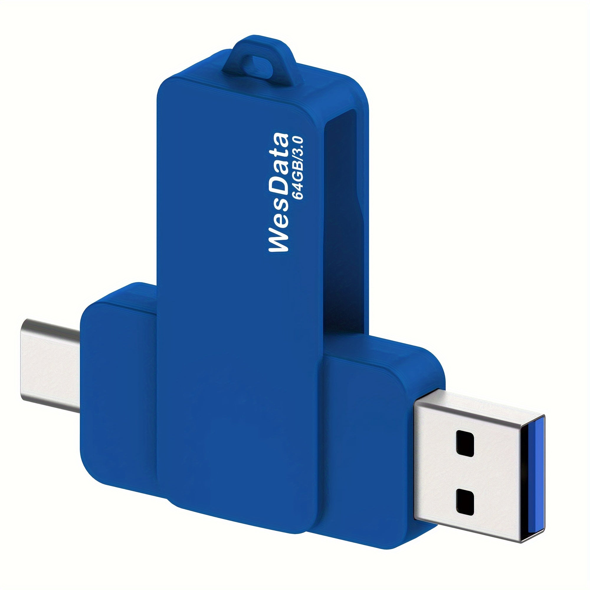 WesData USB-C flesh xotira qurilmasi 32GB, 64GB va 128GB xotira variantlari bilan, Android smartfonlari, planshetlar, noutbuklar, MacBook va PC bilan mos keladi. Turli tadbirlar uchun ideal sovg'a.